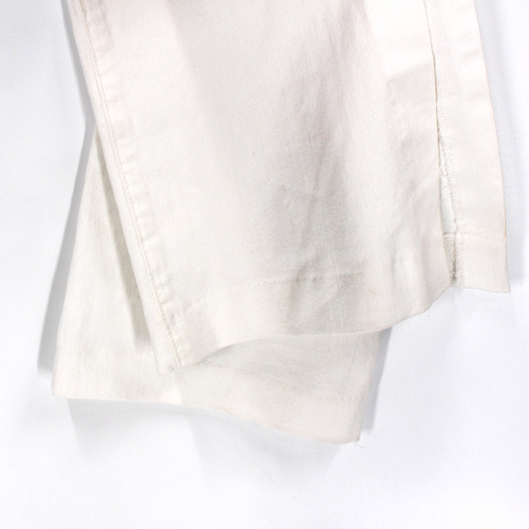 7 For All Mankind Flare Slit Jeans NEW White Denim Mid Rise Slim Leg Size 27 - Picture 7 of 9
